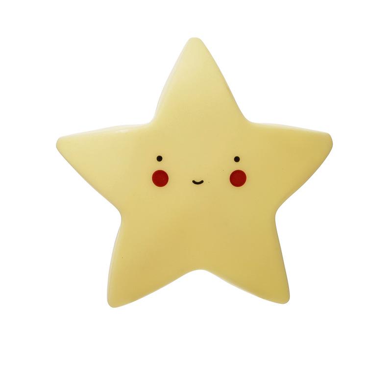 New Cartoon Light Silicone Cloud Night Light Ins Style Shell Moon Star Lamp Led Night Lights for Kids Baby Bedroom Birthday Party Gifts