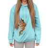 Women's Hoodie, Pet Bag, Sports Shirt, Pet Cat And Dog Pocket Holder, Top