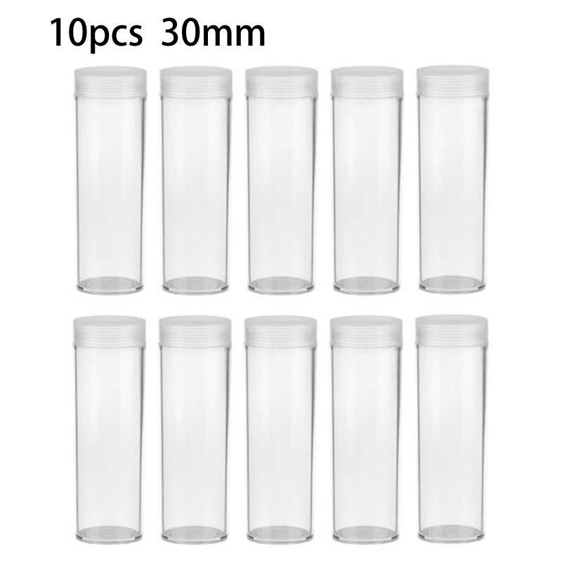 

Useful Coin storage tube Holder Plastic Portable Tube Clear Protection Round Transparent Accessories Collection