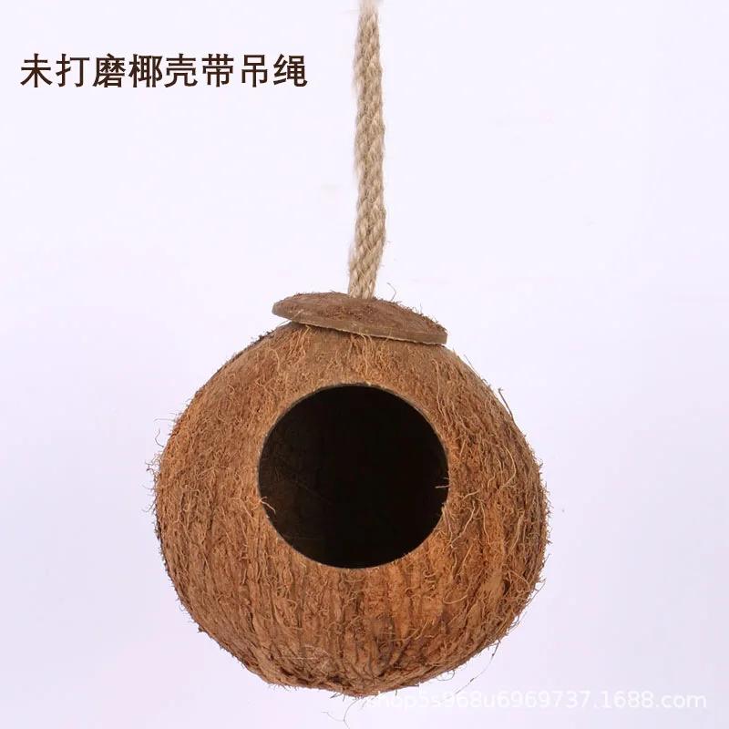 

Parakeet Nest Parrot Nature Coconut Shell Bird s Nest Creative Pets Birds Sleeping Nest Small Animals House Bird Accessories