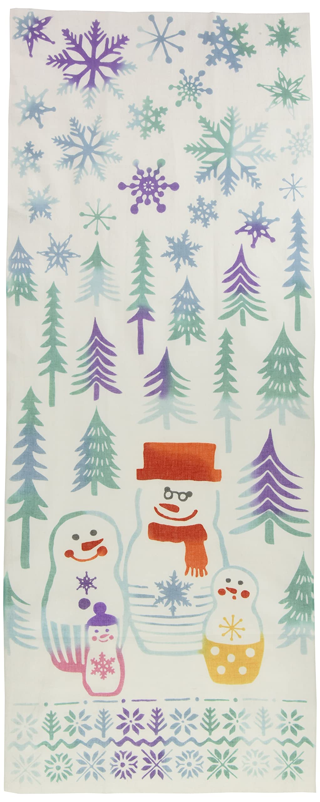 

Prairie Dog Tenugui Snowman Matryoshka Made in 33 x Gift Tapestry, Japan, 100% Cotton, 90cm,