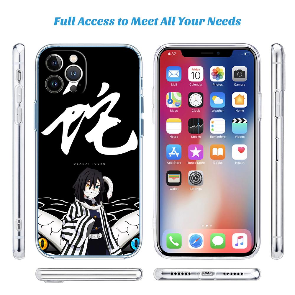 BF36 D-Demon S-Slayer Soft Shell Transparent Phone Case for Motorola Moto G7 G8 G9 G84 G85 G73 G24 G15 Z2 Play Power Plus