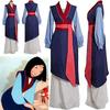 Elegant Mulan Traditional Kimono Dress Full Set For Halloween Party Cosplay