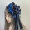 Lolita Goth Dark Versatile Fascinator Elegant Flat Hat Top Hat Headgear Hair Accessories Women Hats