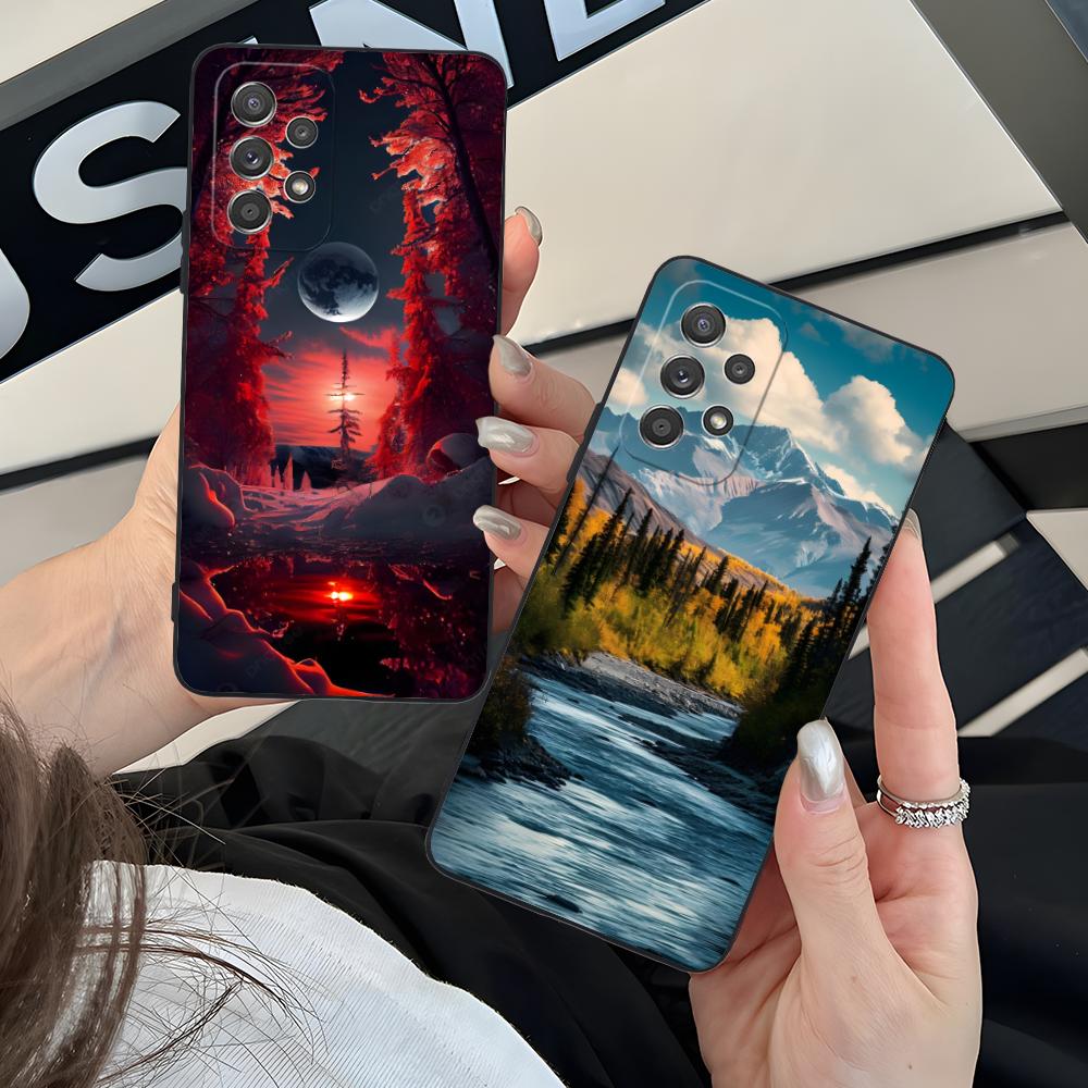 Mountain Forest Mobile Phone Case for Samsung Galaxy A56 55 54 53 52 51 36 35 34 23 16 15 5G Colorful Cover Luxury Pretty Cover