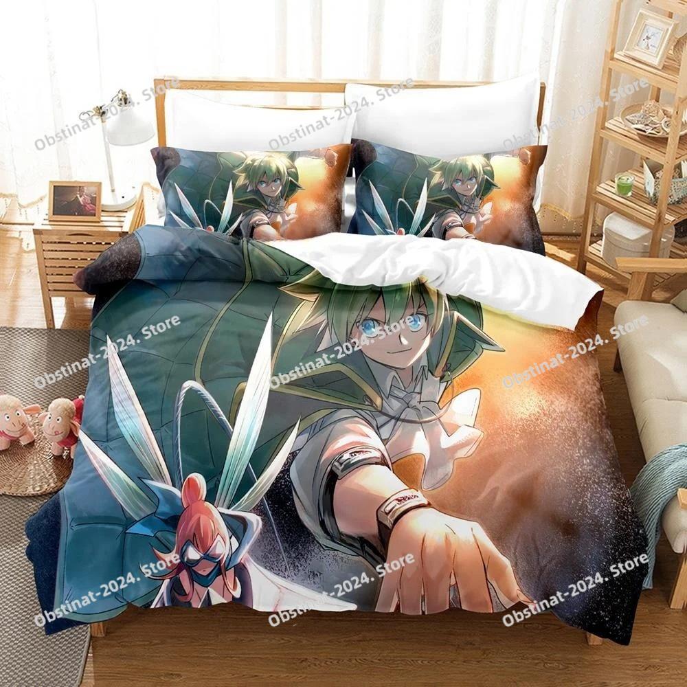 Personality 3D Printing Shaman King Bedding Set Cartoon Anime three-piece Set Adult Kid Bedroom Duvet Cover Sets Home Textiles