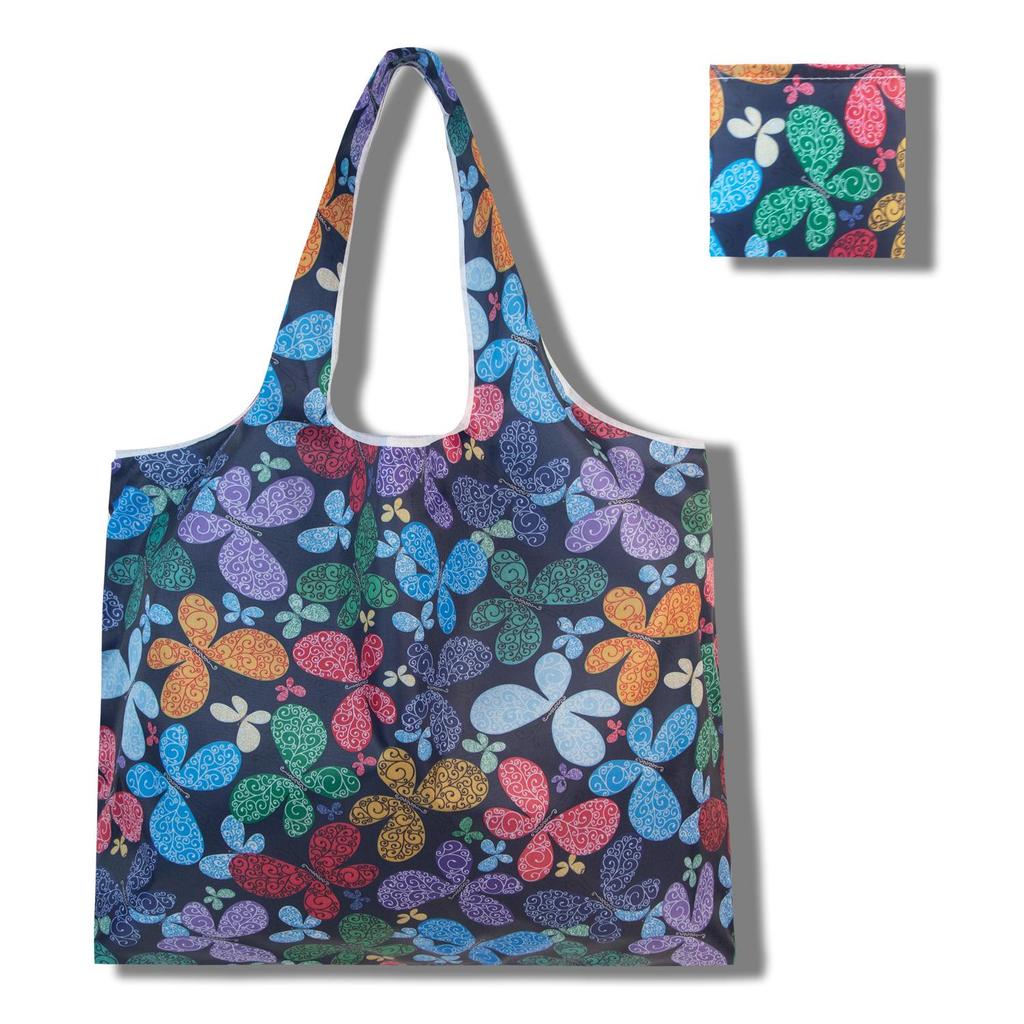 Large Capacity Foldable Eco-friendly Polyester Shopping Bag with Customizable Print and Fast Shipping