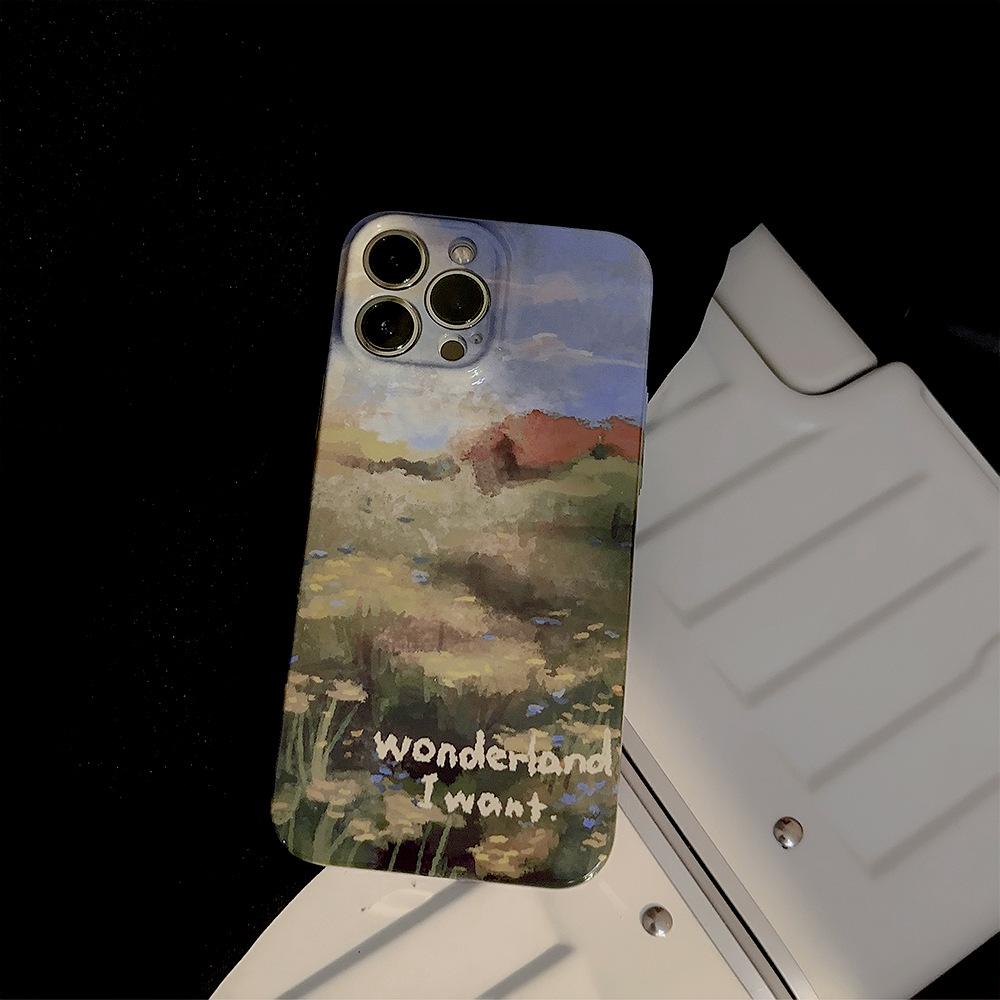 Art Oil Painting Style Case for iPhone 13 iPhone 15 iPhone 16 Pro Max