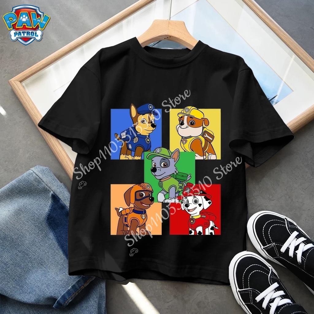 Paw Patrol Chase Boys T Shirt Puppy Dog Happy Birthday Numbers Children Girls T-shirts Summer Tops Clothes Kids Party Gift New