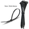 Nylon Electronic Zip Ties 100 Pcs Professional Self-Locking Cable Tie Straps Black UV Multi-Purpose Tie for Garden Fence Outside