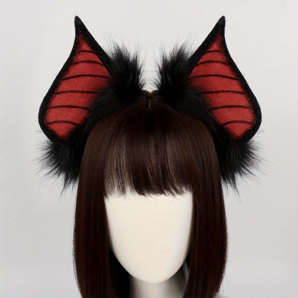 Halloween Dunkle Fledermaus Tierohr Stirnband: Realistischer Dämonen-Kopfschmuck, Cosplay-Performance- & Influencer-Live-Stream-Zubehör