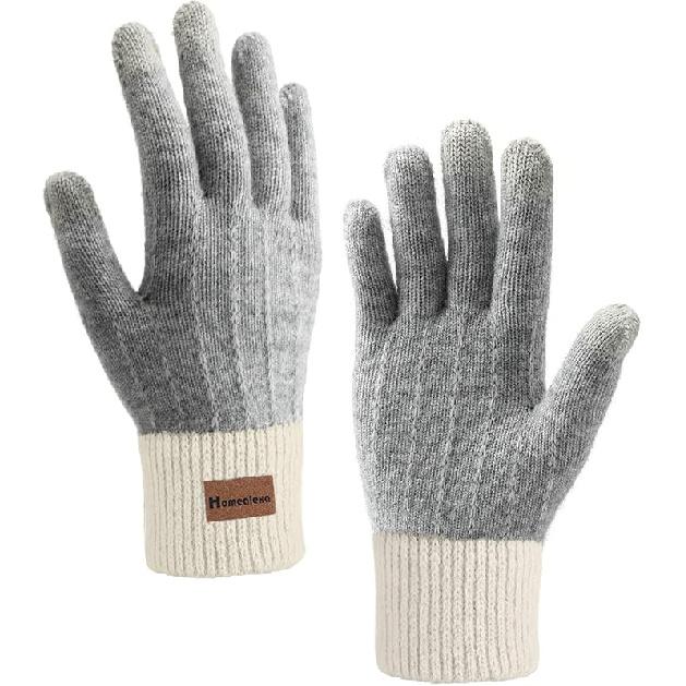 Warm Winter Gloves for Men and Women, Knitted Touchscreen Thermal Gloves