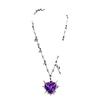 Yk2 Subculture Sliver Color Thorn Chain Sword Tassel Black Heart-shaped Pendant Necklace for Women Men Hip-hop Street Jewelry