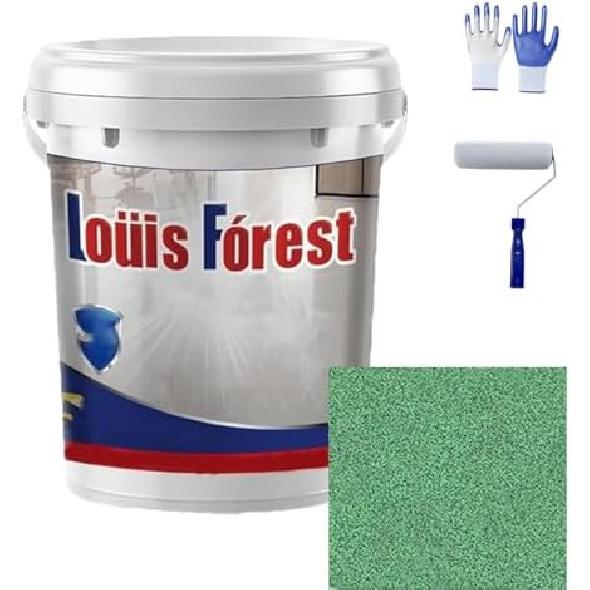 Louis Forest Epoxy Floor Paint, High-Gloss Marble Effect Waterproof Water-Based Epoxy Floor Paint (Dark Gray)