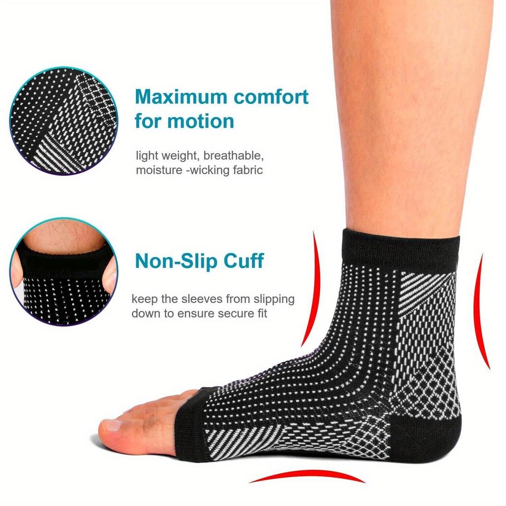 Ankle Brace Compression Socks Plantar Fasciitis Pain Relief Toeless Socks Breathable Swell Ankle Relief Stabilizing Ankles Wrap