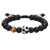 Handcrafted Beaded Bracelet Minimalist Black Handchain with Ball Pendant Versatile Sports Jewelry for All Occasions