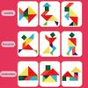 Wooden Jigsaw Magnetic Tangram Puzzle Book Educational Toys For Children Baby Kid Portable Montessori Learning Intelligence