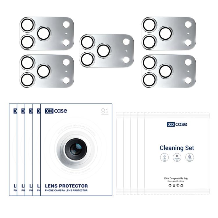 5Pcs Armor Full-Coverage Frosted Metal Camera Lens Ring Film For iPhone 17 Pro Max,9H Anti-Scratch HD Lens Protector