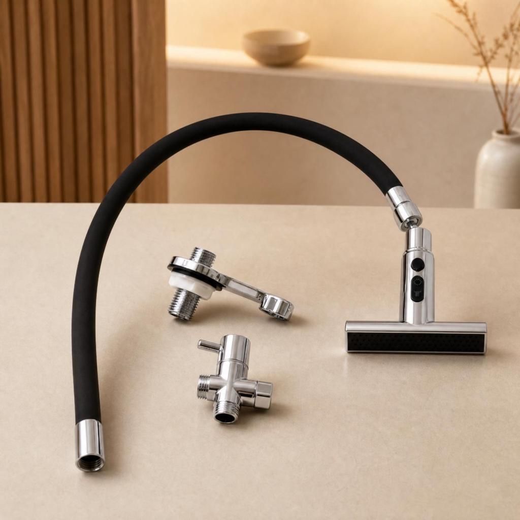Accessorio spray per shampoo da salone senza installazione per lavaggio capelli con tubo flessibile per parrucchiere
