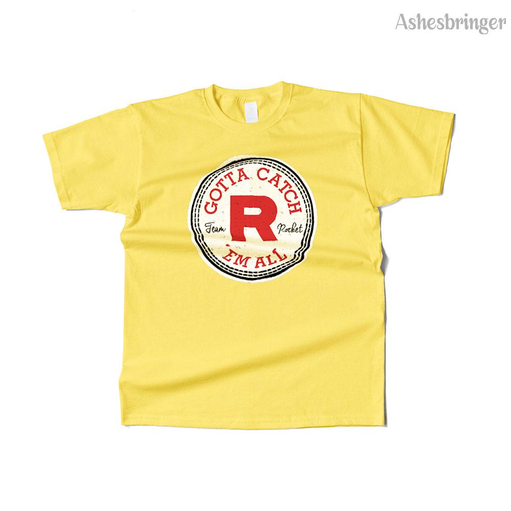Mens Cotton Team Rocket All Star Graphic T Shirt Street Casual Style Tee for Men and Women