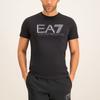Emporio Armani EA7 Letter And Number Logo Print Crew Neck Short Sleeve T-Shirt Men Tops Black 3HPT81-PJM9Z-1200
