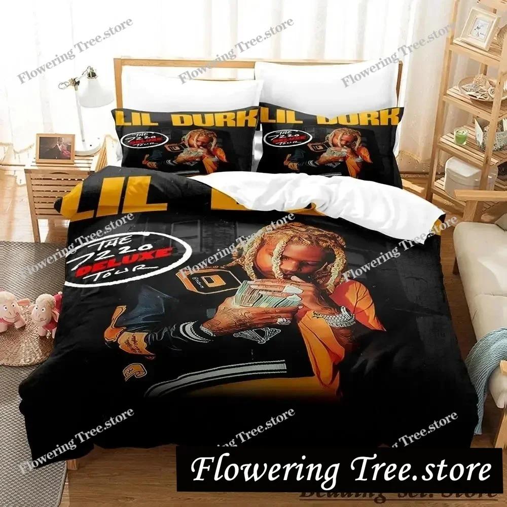 Lil Durk Bedding Set Single Twin Full Queen King Size Bed Set Aldult Kid Bedroom Duvetcover Sets Anime Parure De Lit Bed