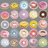 50PCS Sweet Donut Stickers: Trendy Graffiti Designs for Laptops, Cars & More