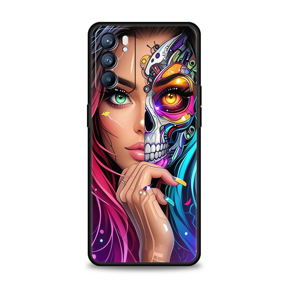 Hot Girls Phone Case For Oppo A17 A31 A54 A57 A78 A79 A98 Find X5 X6 Reno 6 7 8 10 11 12 13 F Pro 5G Soft TPU Cover Fundas Capas