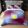 Aston Villa Football Design Bed Bedding Set 1 Duvet Cover + 2 Pillowcases Soft Breathable Household Bed Linens