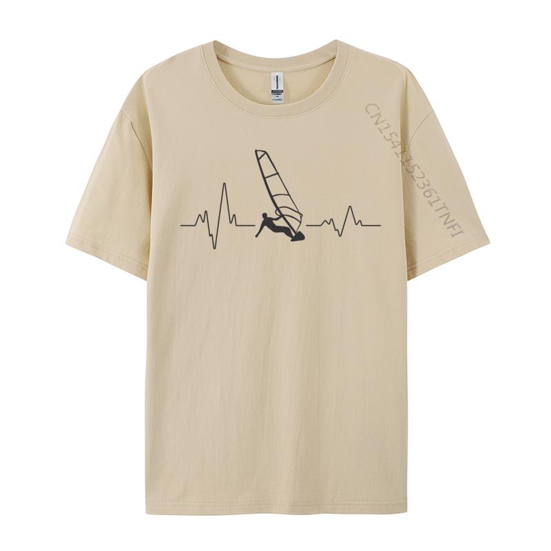 Windsurfing Windsurfer Serce Koszulki Zwykłe Góry T Shirt Sporty Wodne T Shirt Mężczyźni Żeglarstwo Miłośnicy Surferów Koszulka