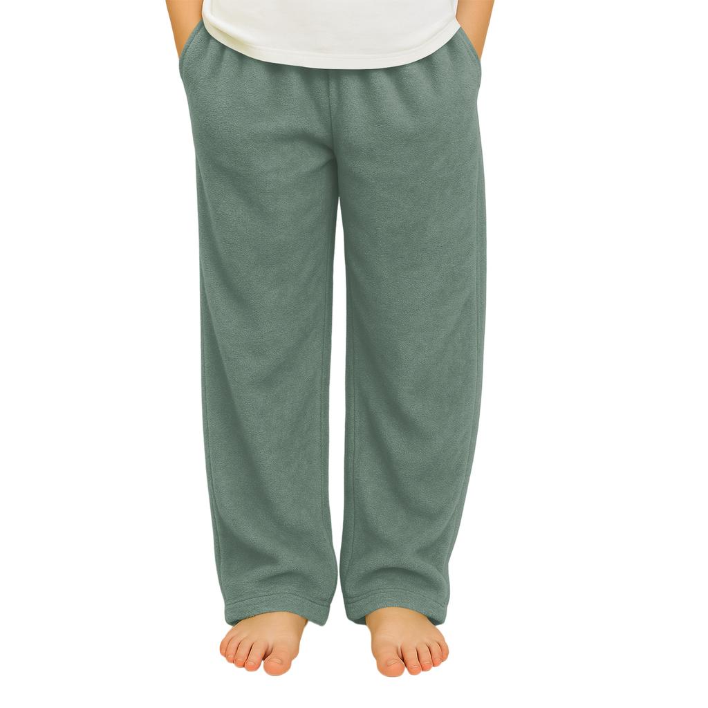 Fashionable Children's Versatile Solid Color Pocket Casual Pants