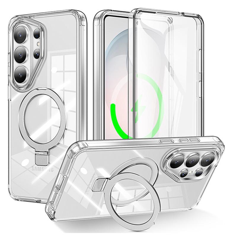 Funda para Samsung S26 ultra Magnética Con Soporte funda resistente Con Soporte Plegable A Prueba de Golpes Antihuellas carcasa Carga Inalámbrica