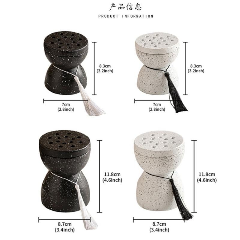Handheld incense burner resin fringed waist coal ball aromatherapy burner desktop ornament