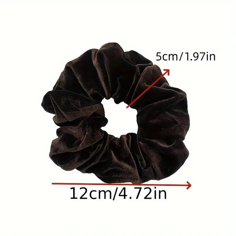 Large Velvet Hair Ring, Warm Color Fashion Large Intestine Ring, Autumn and Winter Hot Selling Hair Ring Solid Color Fabric Elastic Headband Hair