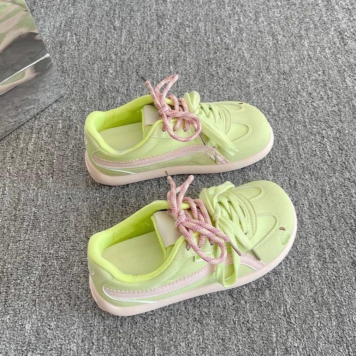 

2025 new German training shoes women s single shoes lightweight and versatile sports shoes Forrest Gump shoes fashionable and comfortable running 40 зеленого яблока