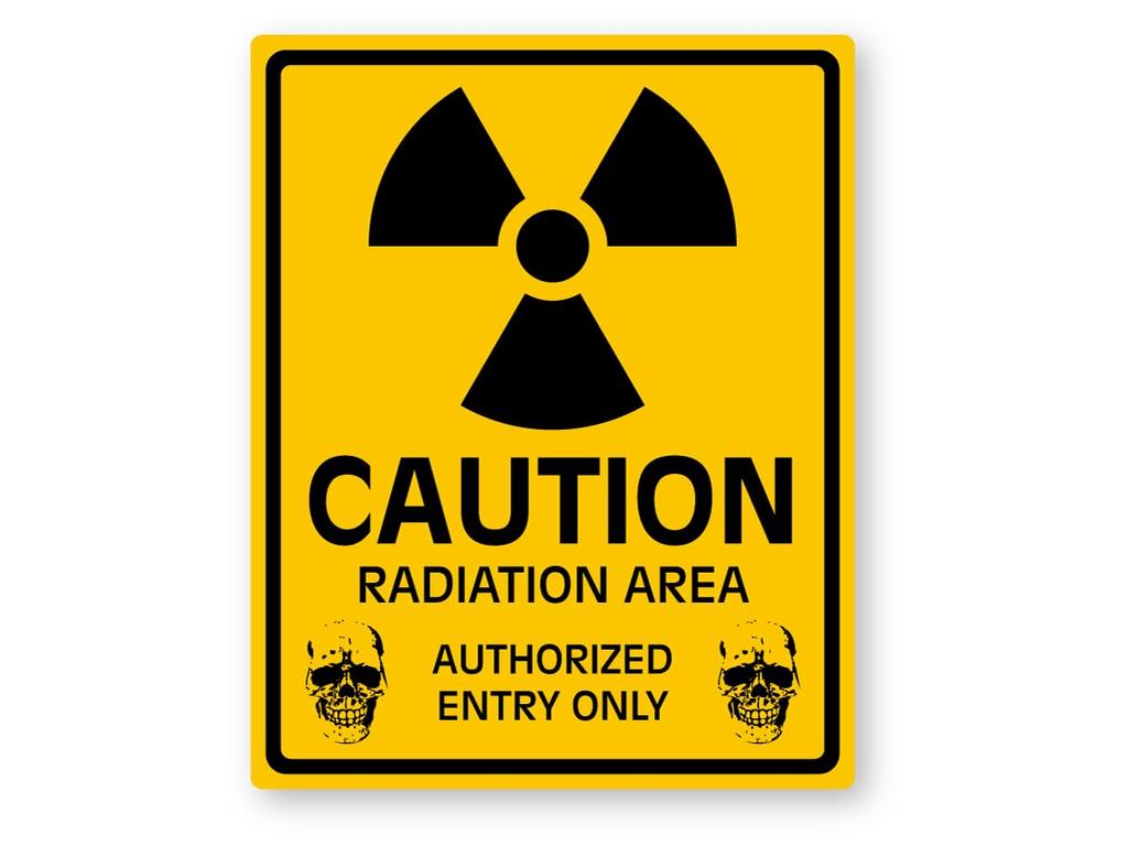 Reflective Sticker Kobo Radiation Caution Sticker (S) Retroreflective, Weatherproof 5 Years, Exposure, Geiger Radiation Caution S