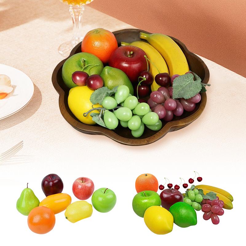 1 Set Artificial Fruits Home Realistic Faux Fruits For Centerpieces Party Dinning Tabel Decor Display Props Mix Fruits Set