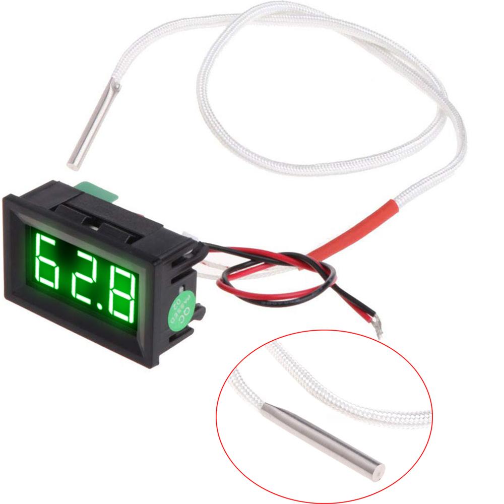 XH-B310 Digital Tube LED Display Thermometer 12V Temperature Meter K-type M6 Thermocouple Tester -30-800℃ Thermistor Senor Probe