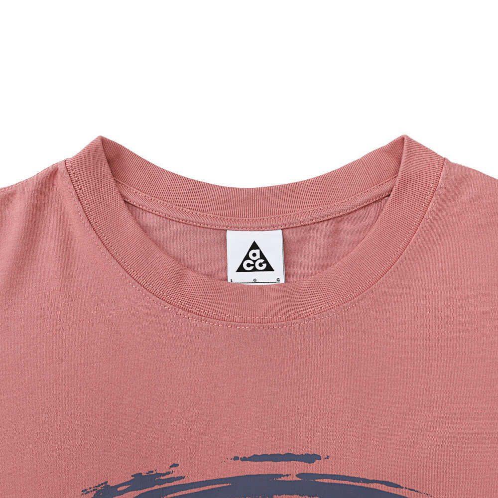 Nike T Shirts Men's Pink Crew Neck Moderate Straight Fit FV3487-618