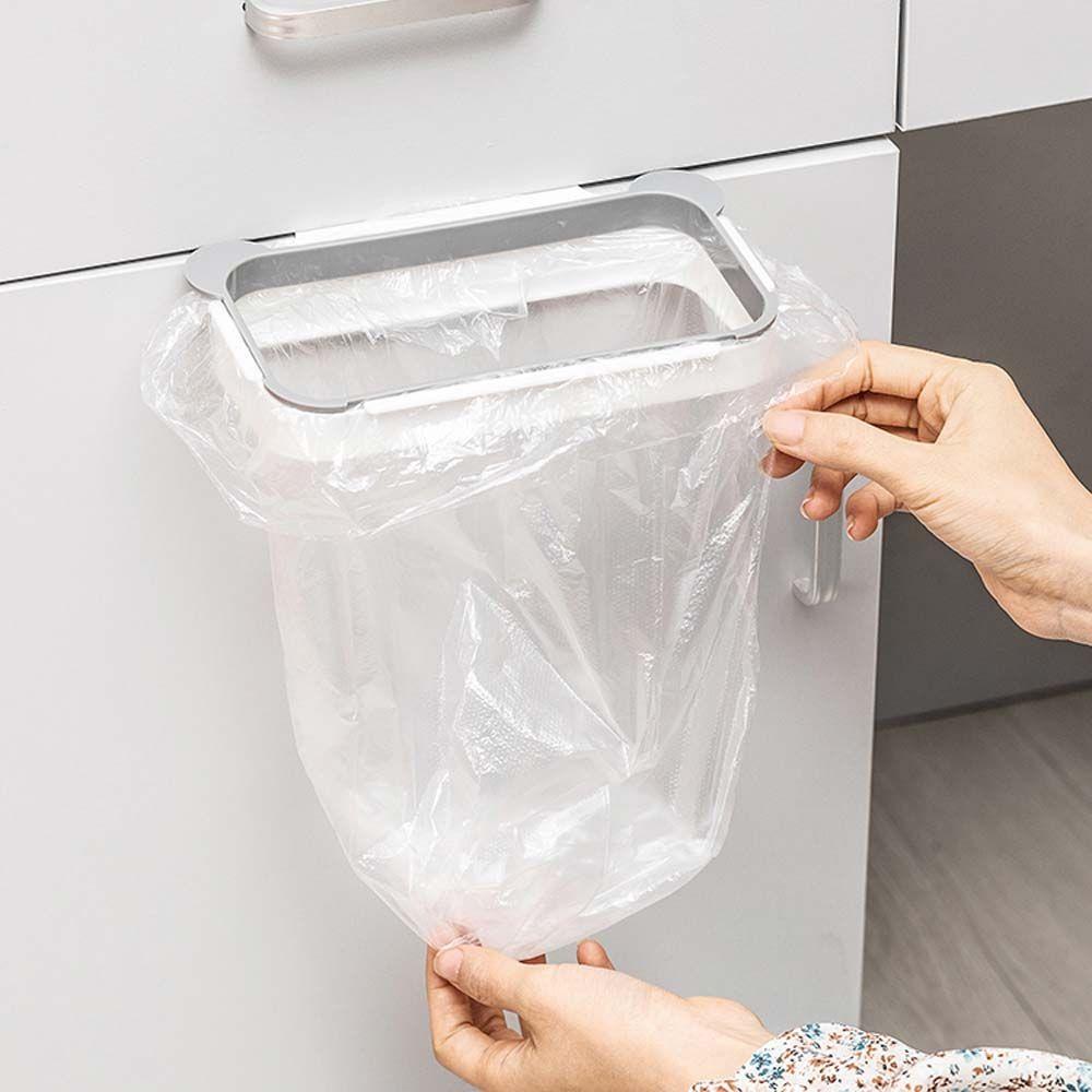 Cabinet Door Trash Bin Cupboard Hanging Basket Garbage Bag Holder Trash Rack Storage Organizer