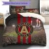 Atlanta United FC Pattern Bedding Home Decoration Birthday Gift (1 * Duvet Cover + 2 * Pillowcase, Without Core)