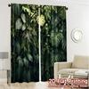 2pcs   2D FLAT PRINTING Curtains (Without Rod) Green Symphony Modern Modern Curtains Polyester Curtains Versatile All Suitable