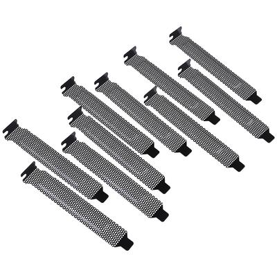 10Pcs New Black Pci Slot Cover Dust Filter Blanking Plate Hard Steel