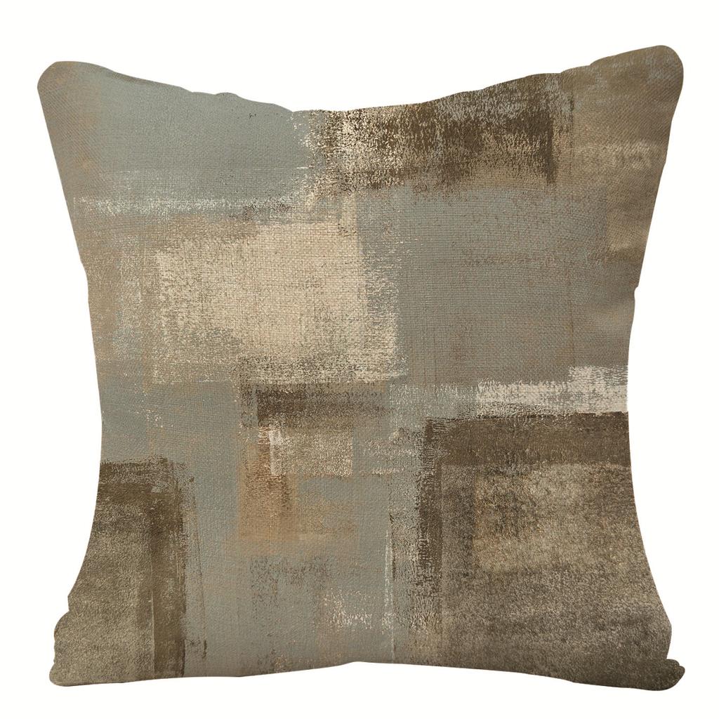 Home Oil Painting Geometric Abstract Pillow Case Sofa Pillow Cushion Cover