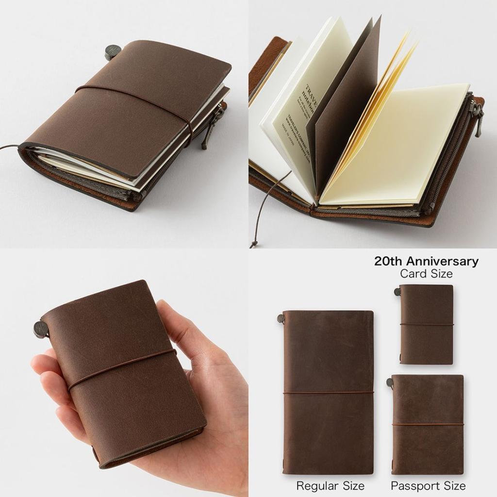 TRAVELERS Notebook Limited Card Size 20th Anniversary Set Brown JP