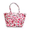 Floral Shoulder Tote Bag PVC Red Women Used