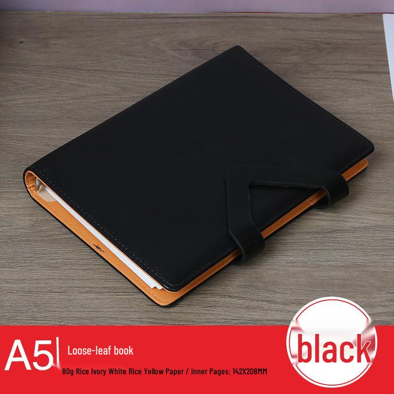 Customizable Suede Ring Binder Notebook with Clasp - Ideal for Office Use A5