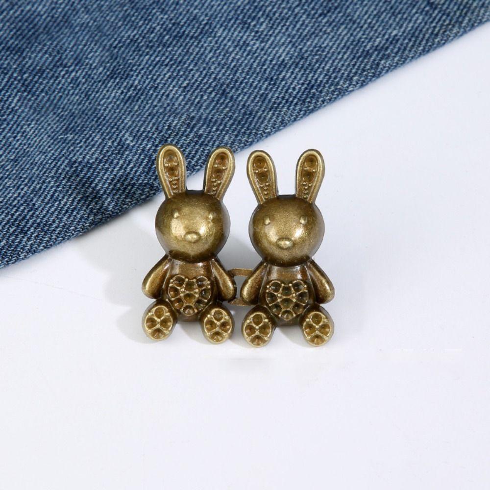 

Replacement Jeans Buttons Rabbit Pants Pins Portable Repair Kit Bronze-Style3
