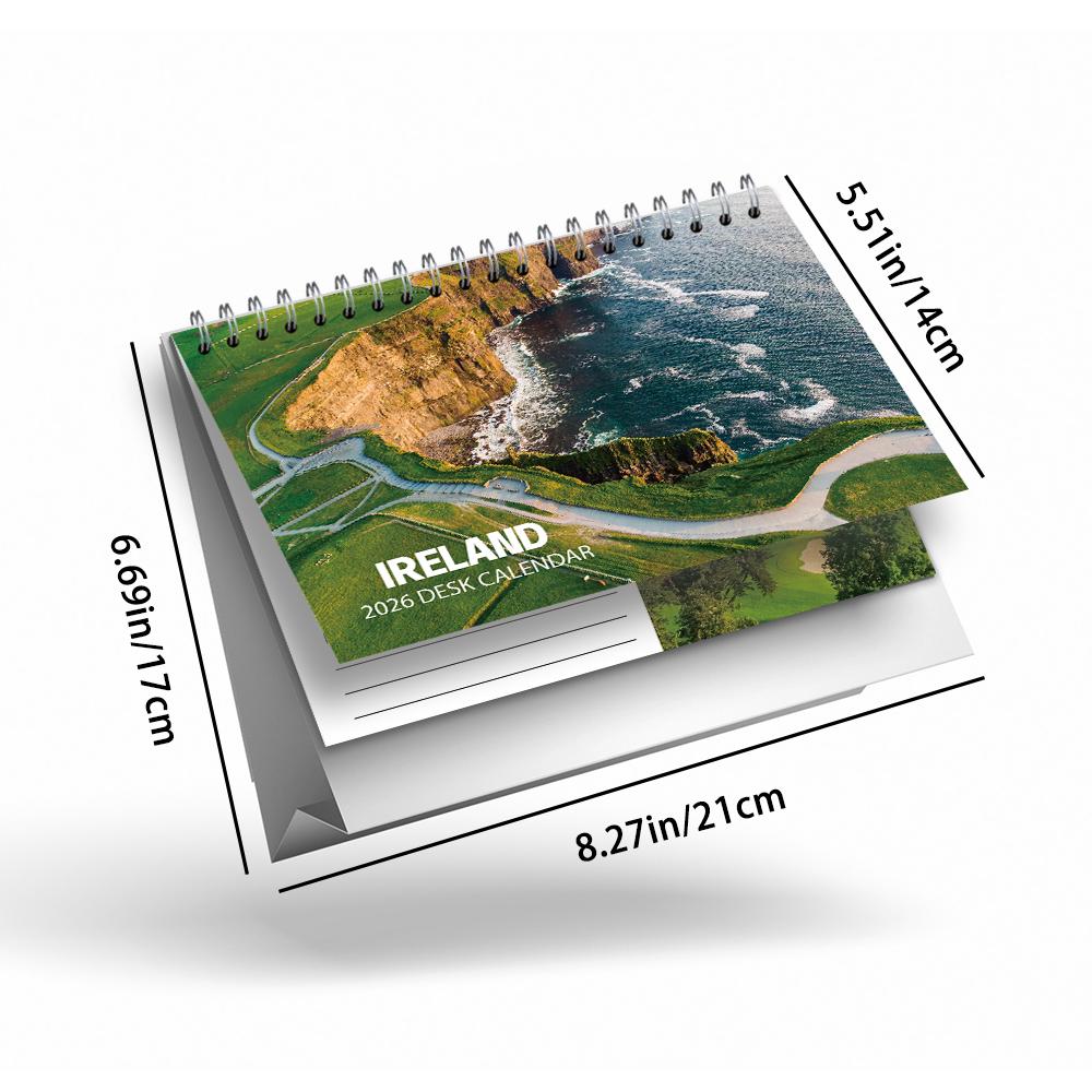 1pc 2026 Calendar Natural Landscape Desk Calendar,12 Beautiful Designs,Desk Calendar,Perfect Gift for Birthdays Christmas