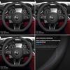 EOMY5 Car Leather Steering Wheel Cover Breathable Non Slip Protect Hood For Alfa Romeo Giulietta Mito 159 Giulia Stelvio 156 147 Brera